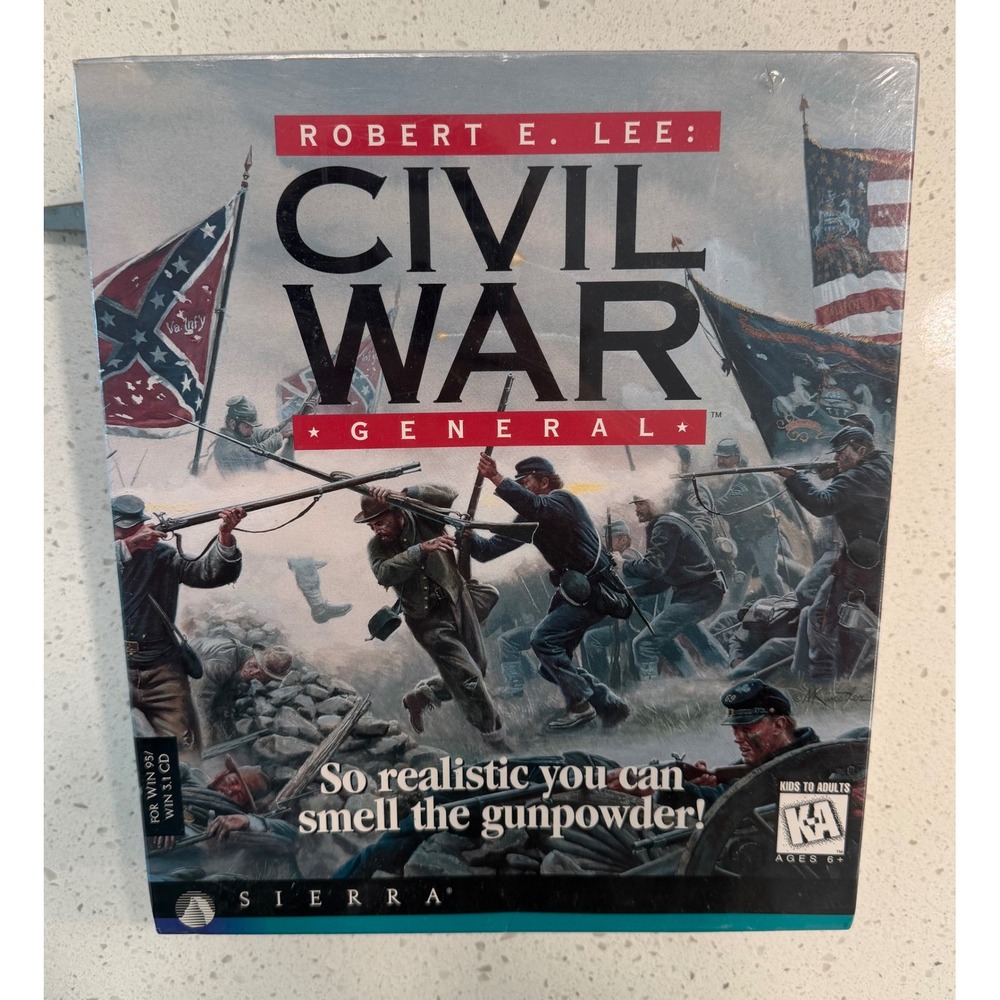 Sierra Civil War‎ General PC Game Win 95 3.1 New Vintage Strategy Retro Big Box